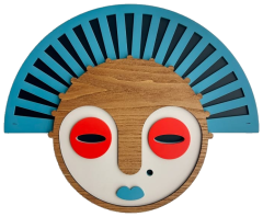 Masque e-ventail bleu