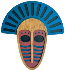 Masque soleil bleu