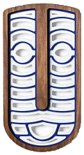 Masque bleu et blanc